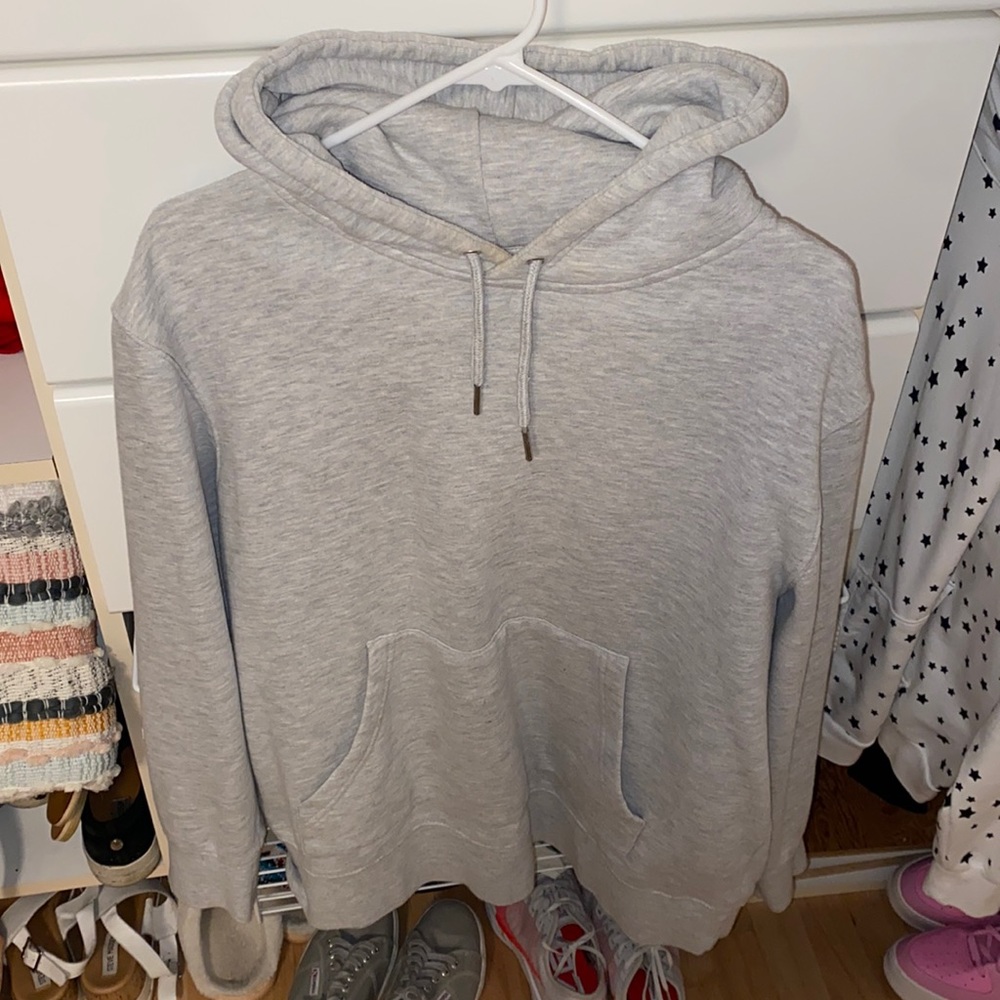 plain grey top shop hoodie